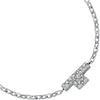 Bracciale TRUSSARDI donna T-Logo acciaio / cristalli bianchi