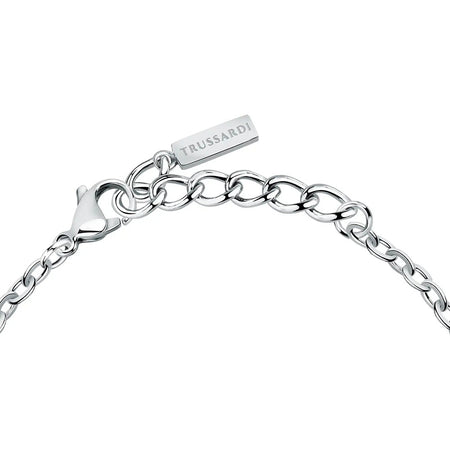 Bracciale TRUSSARDI donna T-Logo acciaio / cristalli bianchi
