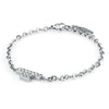 Bracciale TRUSSARDI donna T-Logo acciaio / cristalli bianchi