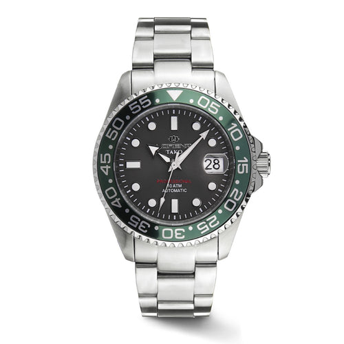 Orologio LORENZ uomo Tako Automatico data acciaio / verde
