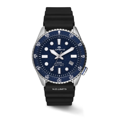 Orologio LORENZ uomo Shark 5 Automatico acciaio / blu - 200 metri