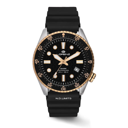 Orologio LORENZ uomo Shark 5 Automatico bicolore / nero - 200 metri