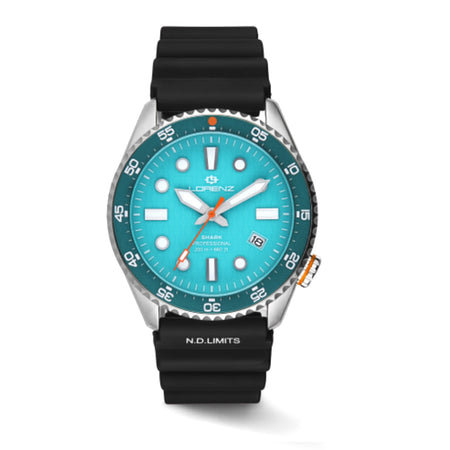 Orologio LORENZ uomo Shark 5 Automatico acciaio / azzurro - 200 metri