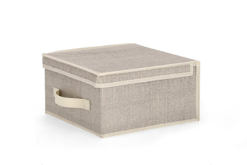 Scatola cambio stagione con coperchio Tidy in cartone con manico