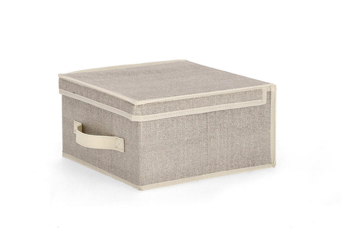 Scatola cambio stagione con coperchio "Tidy" in cartone con manico