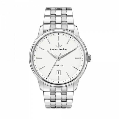 Orologio LUCIEN ROCHAT uomo Iconic datario acciaio / bianco