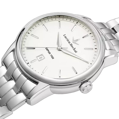 Orologio LUCIEN ROCHAT uomo Iconic datario acciaio / bianco