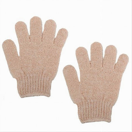 Set 2 Pezzi Guanti Di Crine Per Doccia Bagno Esfoliante Pelle Corpo Rosa 79721