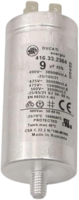 Condensatore 9 µF originale Asciugatrice Candy 40016110