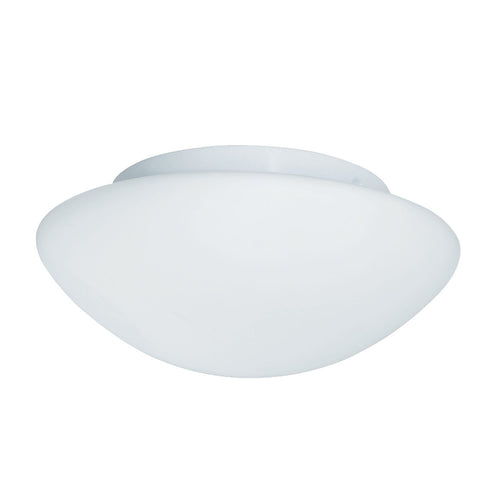 Plafoniera Contemporanea Tokio Acciaio Bianco Vetro 1 Luce E27