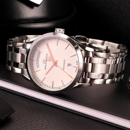Orologio PHILIP WATCH uomo Sunray Automatico acciaio / bianco