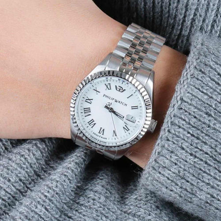 Orologio PHILIP WATCH donna Caribe datario acciaio / bianco