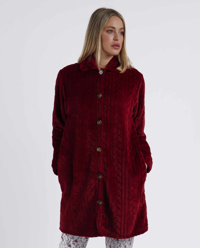 Admas Vestaglia donna in coral con collo e bottoni 67041 2511S27