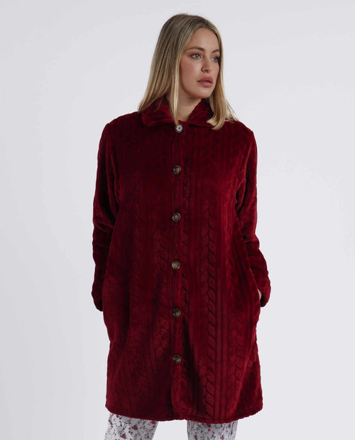 Admas Vestaglia donna in coral con collo e bottoni 67041 2511S27