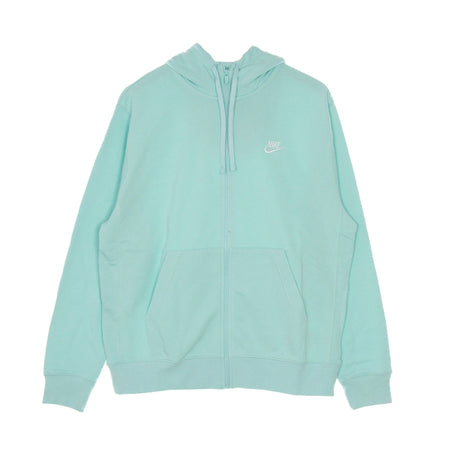 Nike Felpa Leggera Cappuccio Zip Uomo Sportswear Club Hoodie Full Zip French Terry Light Dew/light Dew/white da uomo