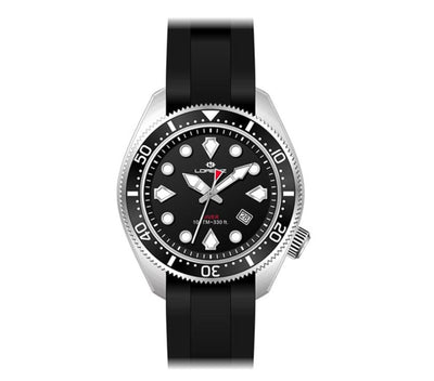 Orologio LORENZ uomo Scuba datario gomma nero