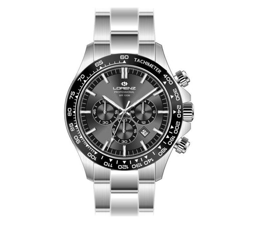 Orologio LORENZ uomo Crono Professional acciaio / grigio