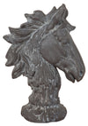 Biscottini Testa di cavallo in resina finitura anticata L29xPR16,5xH41 cm Statua Offerta