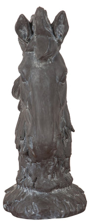 Biscottini Testa di cavallo in resina finitura anticata L29xPR16,5xH41 cm Statua Offerta