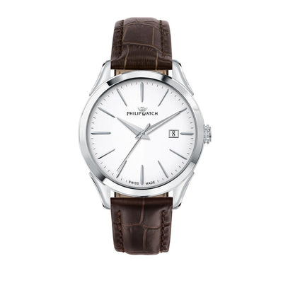 Orologio PHILIP WATCH uomo Roma pelle marrone / bianco