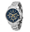 Orologio MASERATI uomo Successo cronografo acciaio / blu