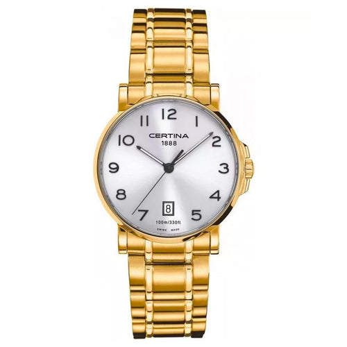 Orologio CERTINA uomo Mod. CAIMANO data acciaio dorato