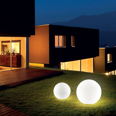 Piantana Moderna Sole Materie Plastiche Bianco 1 Luce E27 D50Cm