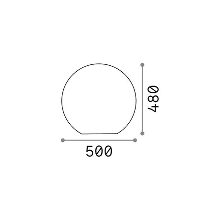 Piantana Moderna Sole Materie Plastiche Bianco 1 Luce E27 D50Cm