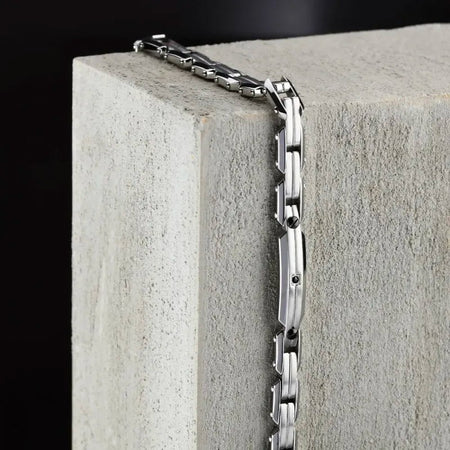 Bracciale SECTOR uomo Premium acciaio / cristallo nero