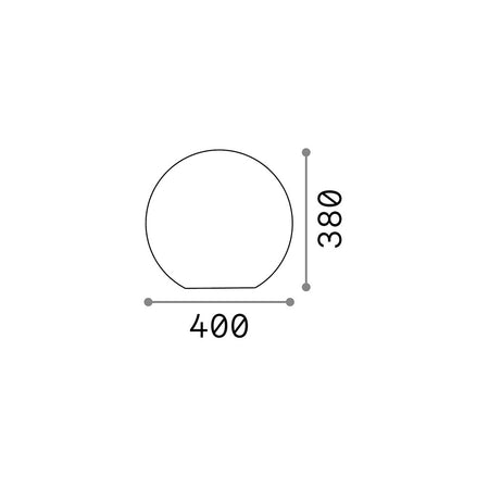 Piantana Moderna Sole Materie Plastiche Bianco 1 Luce E27 D40Cm
