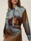 Abito Meringa twill poliestere stamp