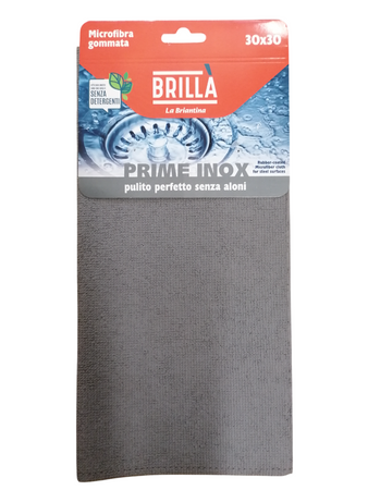 LA BRIANTINA - PANNO PRIME INOX IN MICROFIBRA GOMMATA 30X30CM