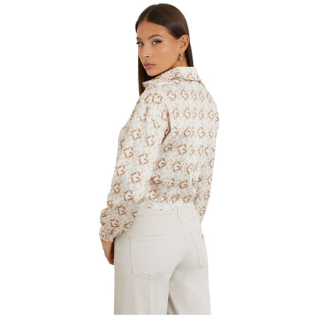 Guess camicia beige DEA BOWED W4RH59 WE2Q0
