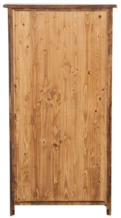 Biscottini Vetrina Credenza Country Biscottini legno massello tiglio finitura noce