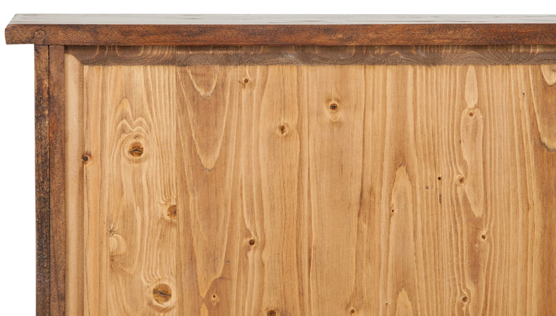 Biscottini Vetrina Credenza Country Biscottini legno massello tiglio finitura noce