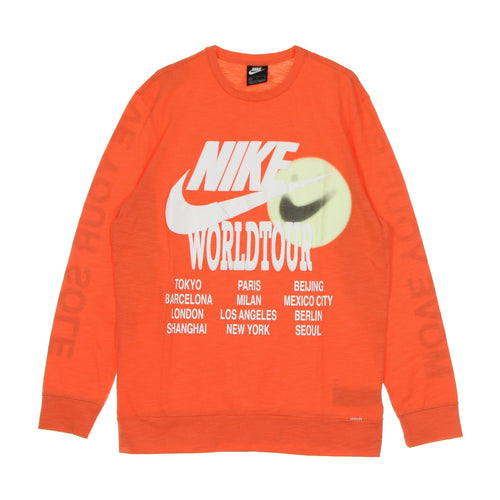 Nike Maglietta Manica Lunga Uomo Sportswear L/s Top World Tour Turf Orange da uomo
