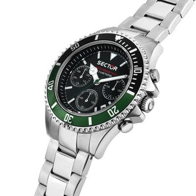 Orologio SECTOR uomo 230 cronografo acciaio / nero e verde Limited