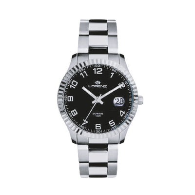 Orologio LORENZ donna Ginevra datario acciaio / nero