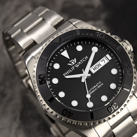 Orologio PHILIP WATCH Caribe Automatico titanio / nero - Limited Edition