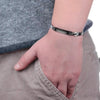 Bracciale MASERATI uomo Logo acciaio / brunito