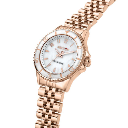 Orologio SECTOR donna 230 tempo acciaio oro rosa / bianco