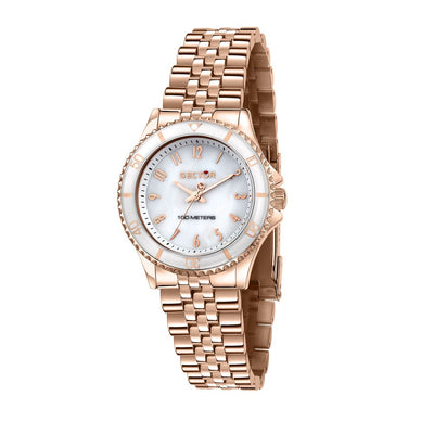 Orologio SECTOR donna 230 tempo acciaio oro rosa / bianco