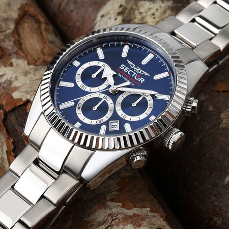 Orologio SECTOR uomo 240 cronografo acciaio / blu / silver Limited Ed.