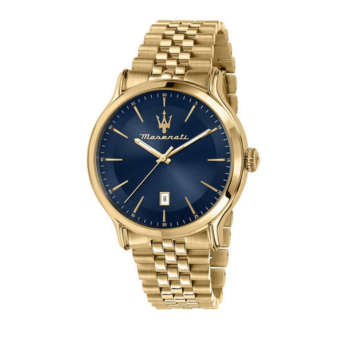 Orologio MASERATI uomo Epoca datario dorato / blu Limited Edition