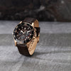 Orologio MASERATI uomo Competizione crono pelle marrone Limited Ed.
