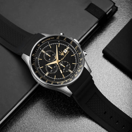 Orologio MASERATI uomo Sfida cronografo gomma nero - Limited Ed.