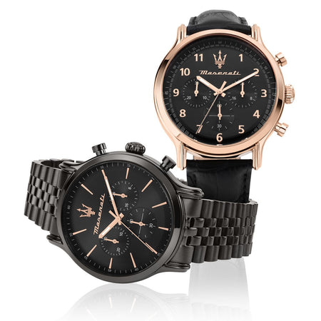 Orologio MASERATI uomo Epoca cronografo acciaio gun Limited Ed.