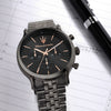 Orologio MASERATI uomo Epoca cronografo acciaio gun Limited Ed.