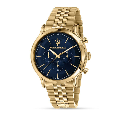 Orologio MASERATI uomo Epoca cronografo oro / blu Limited Ed.