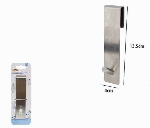 Gancio Per Porta Box Doccia Appendi Asciugamano Accappatoio Bagno 4x13.5cm 87764